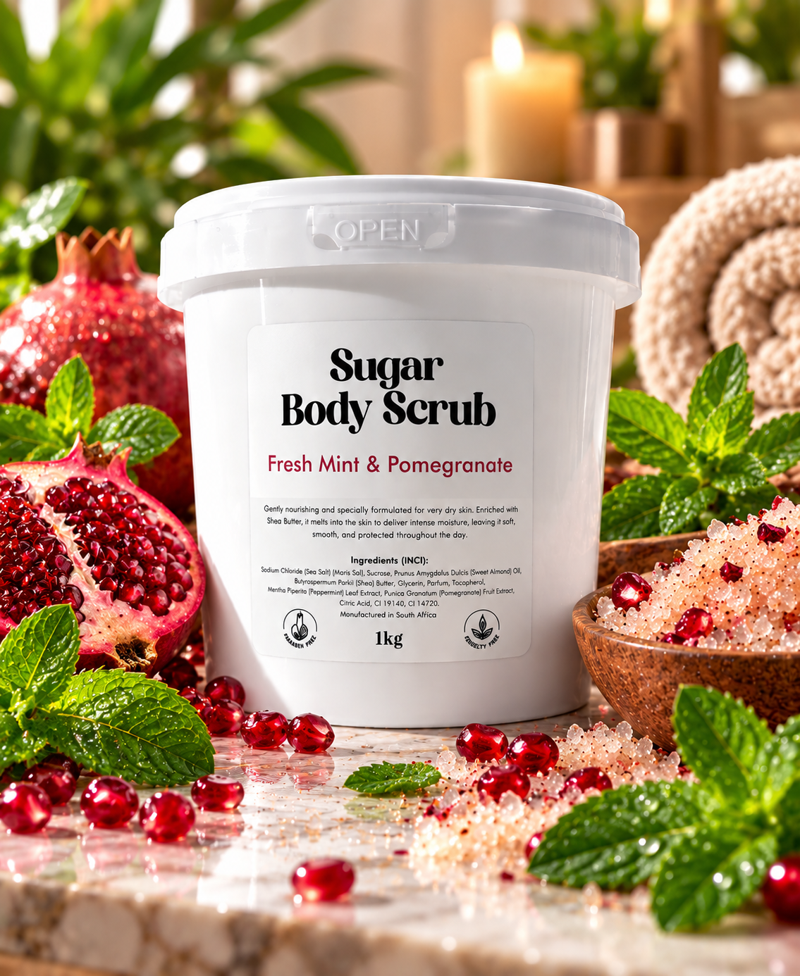 Fragranced Sugar Scrub - 1kg