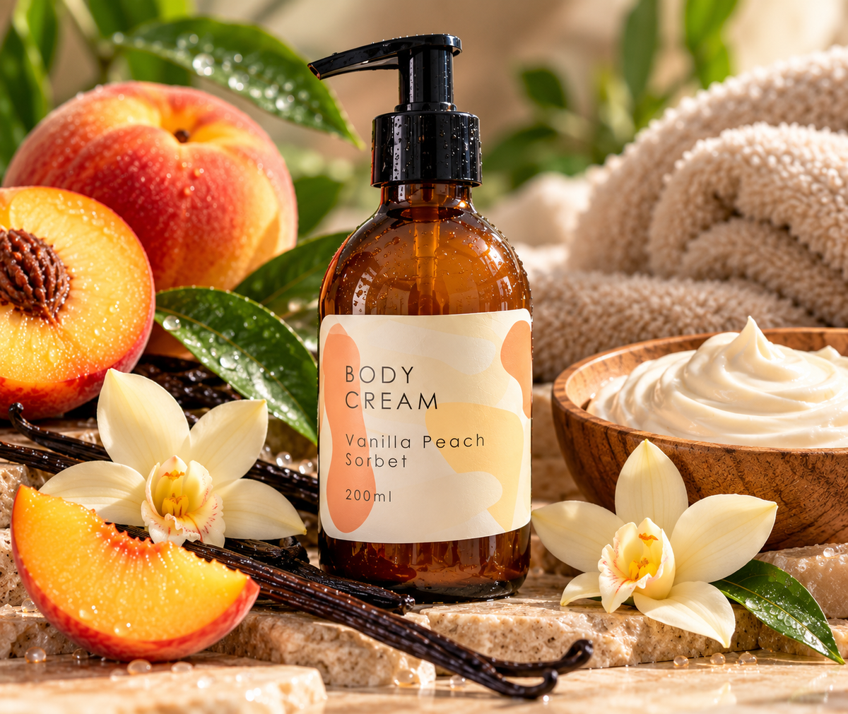 Vanilla Peach Body Cream - 200ml