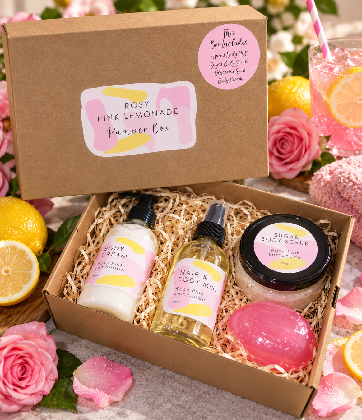 Rosy Pink Lemonade Gift Box Set
